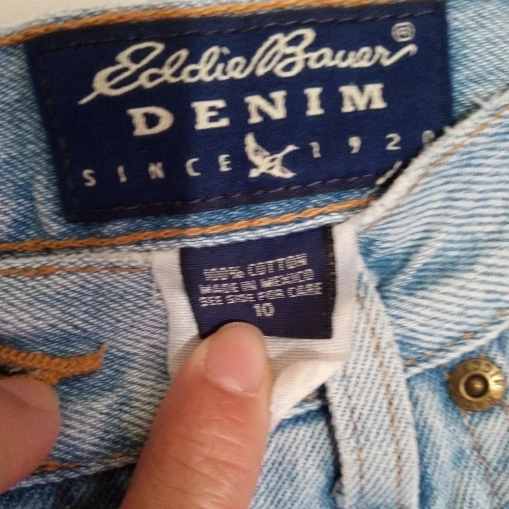 Eddie Bauer Vintage pleated high rise tapered jeans women size 10 - Picture 3 of 5